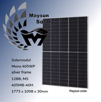 Solarmodul / Solarpaneel Mono 405WP, silver